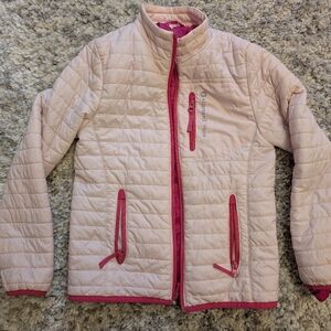 Vineyard Vines Light Pink Quilted Jacket Girls Spring Size Small